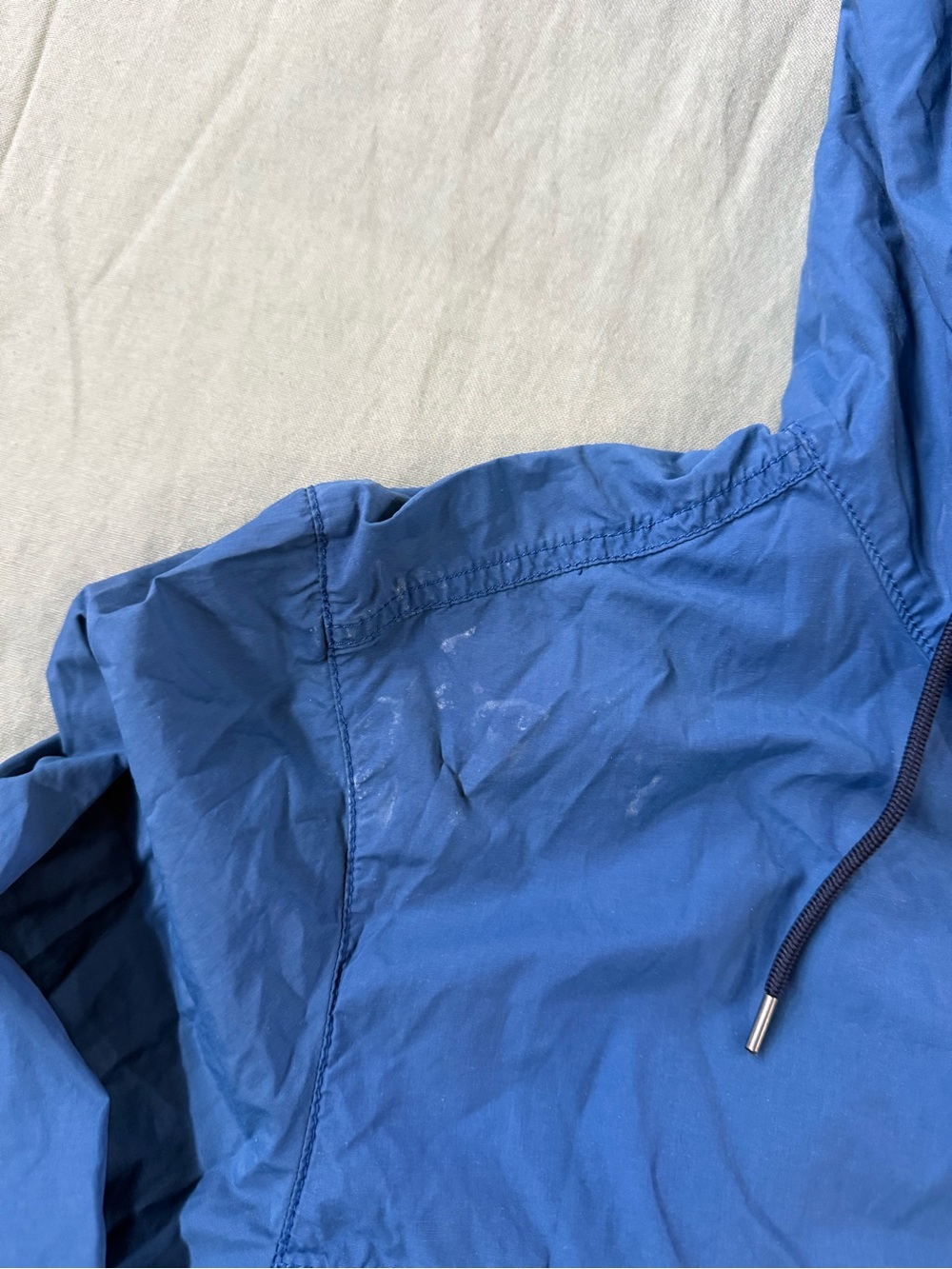 Vintage Coach NYC Hooded Lightweight Windbreaker Blue L - Picture 3 of 13